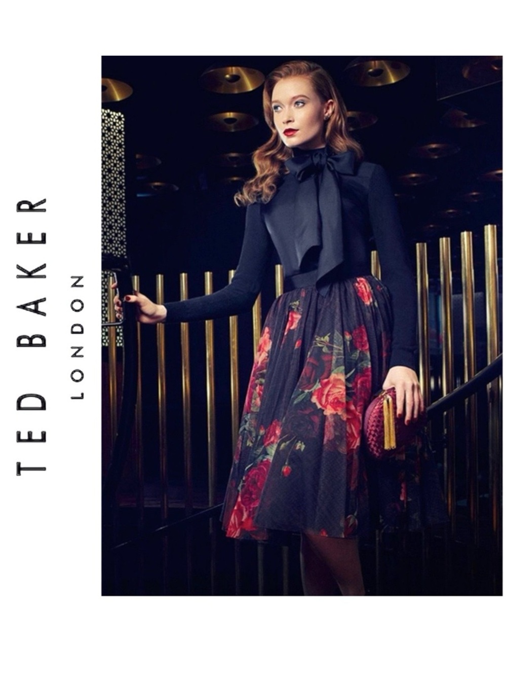 Ted Baker London Floral Tulle Midi Ondra Juxtapose Rose size 1 - Picture 11 of 11